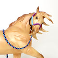 1:9 Purple/Turquoise/Black Halter Braided Leadrope