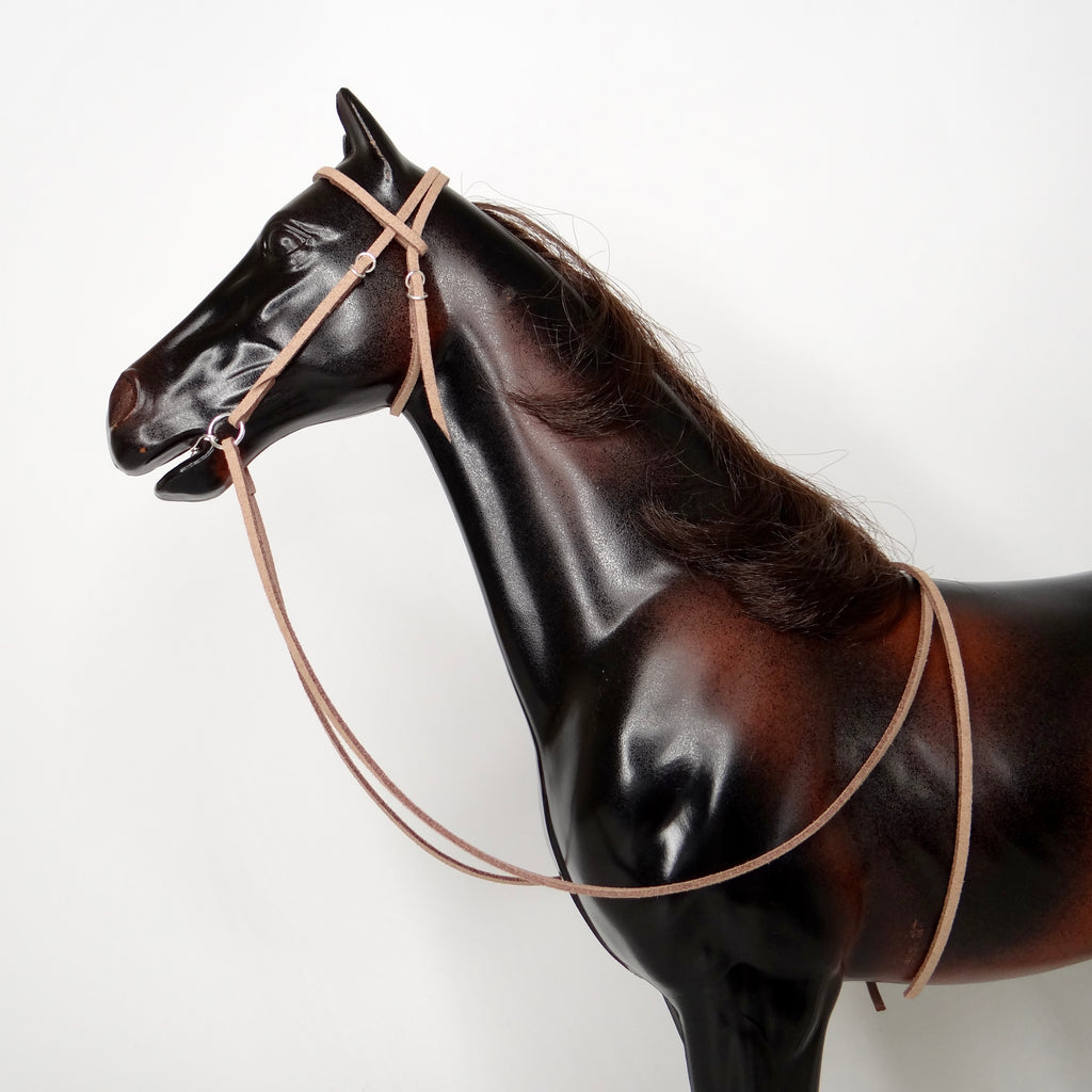1:6 Western Snaffle Bridle (with bit bar) Faux Reins