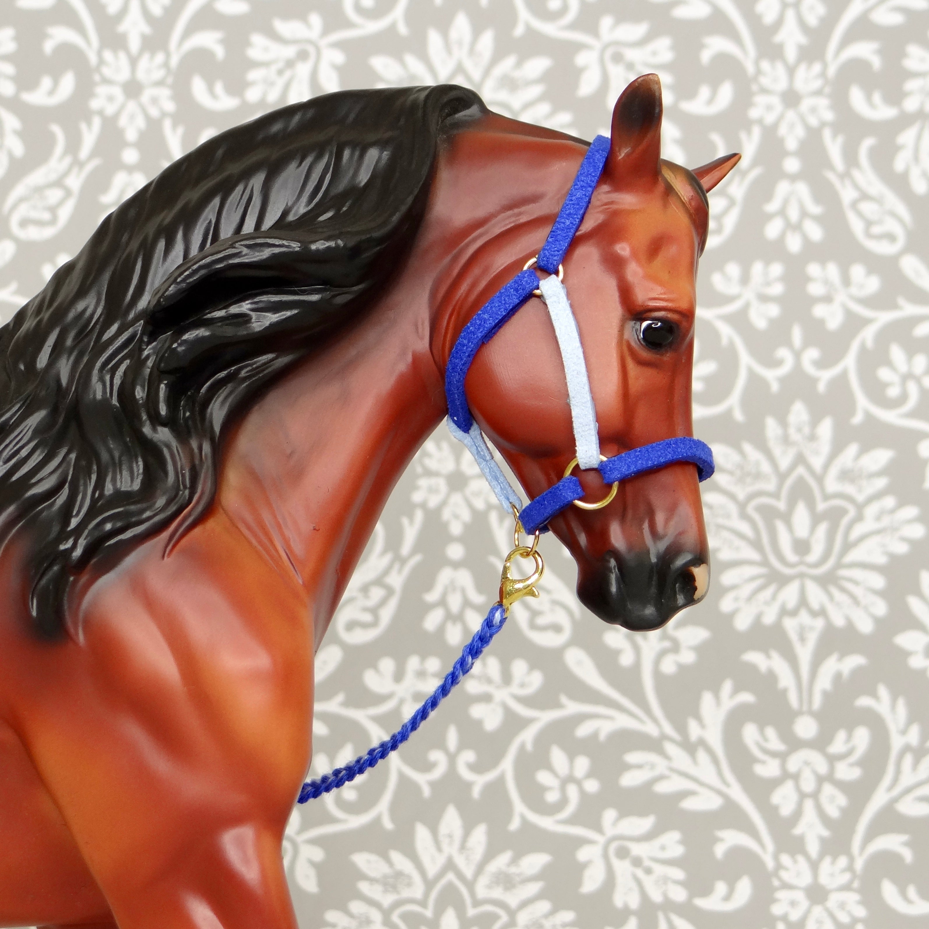 1:9 Dark/Light Blue Halter and Embroidery Lead
