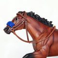 1:9 Dark Brown Racing Bridle Blue Shadow Roll